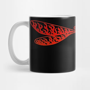 Dragonfly Flames Red Mug